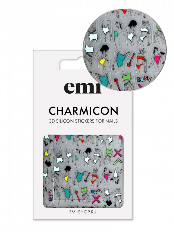 картинка Наклейки для ногтей Charmicon 3D Silicone Stickers №208 Easy-breezy E.mi от магазина Каприз